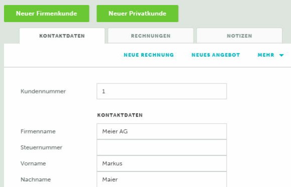 Zervant Kundenverwaltung