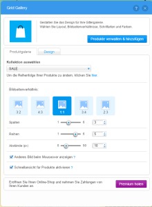 WixStore Produktgalerie einstellen