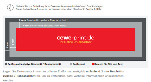 Druckdatenanleitung Cewe-print.de