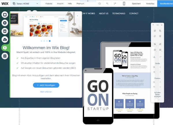 Komfortabel einen Blog mit dem Wix Homepage Baukasten erstellen