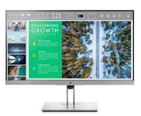 HP EliteDisplay E243 mit 23.8" MicroEdge Full-HD IPS-Display für Business Anwender