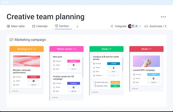 Monday.com - Arbeitsplattform, Projektmanagement, CRM...