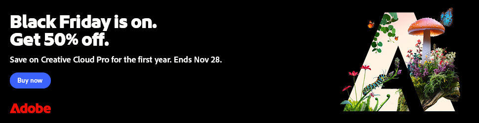 Adobe Black Friday Creative Cloud 50% Rabatt